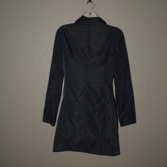 Sz XS Kensie Black Long Zipper Front Jacket Coat - Picture 5 of 6